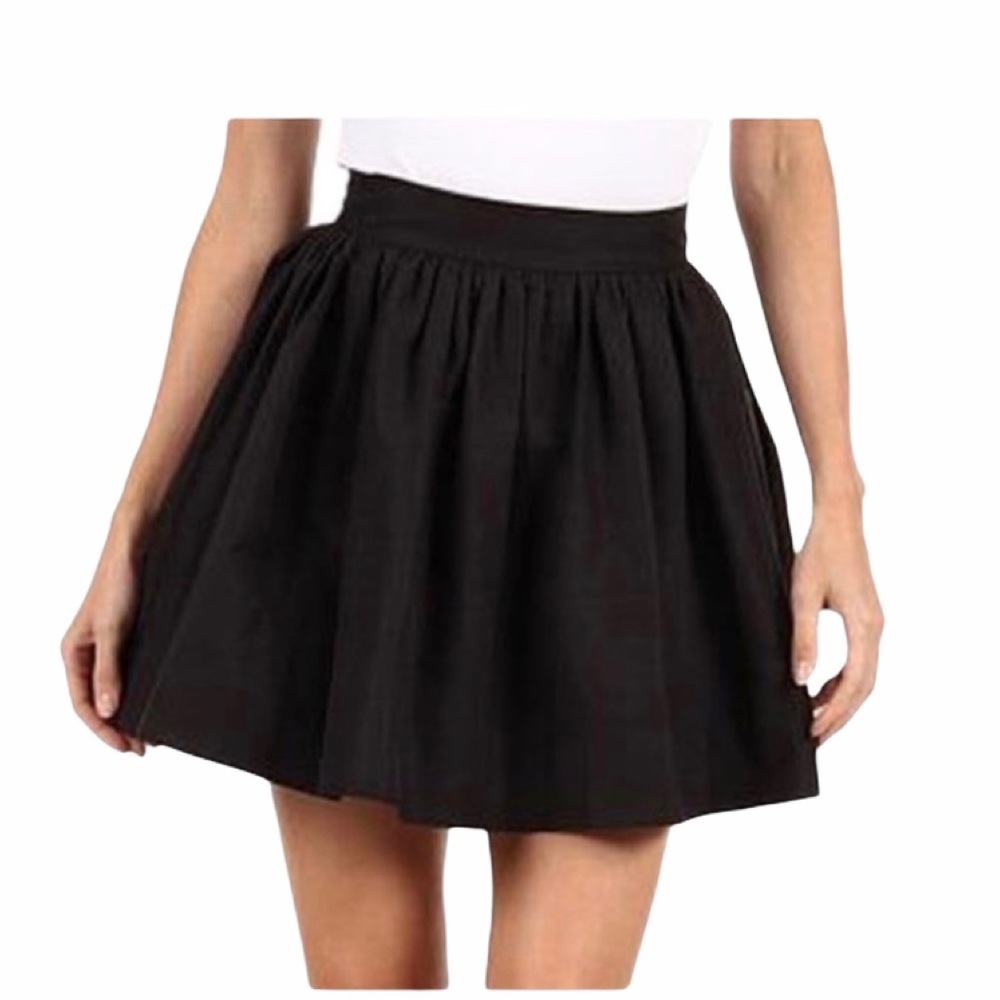 Kate Spade Black Do Wonder Rose Skater Skirt 8